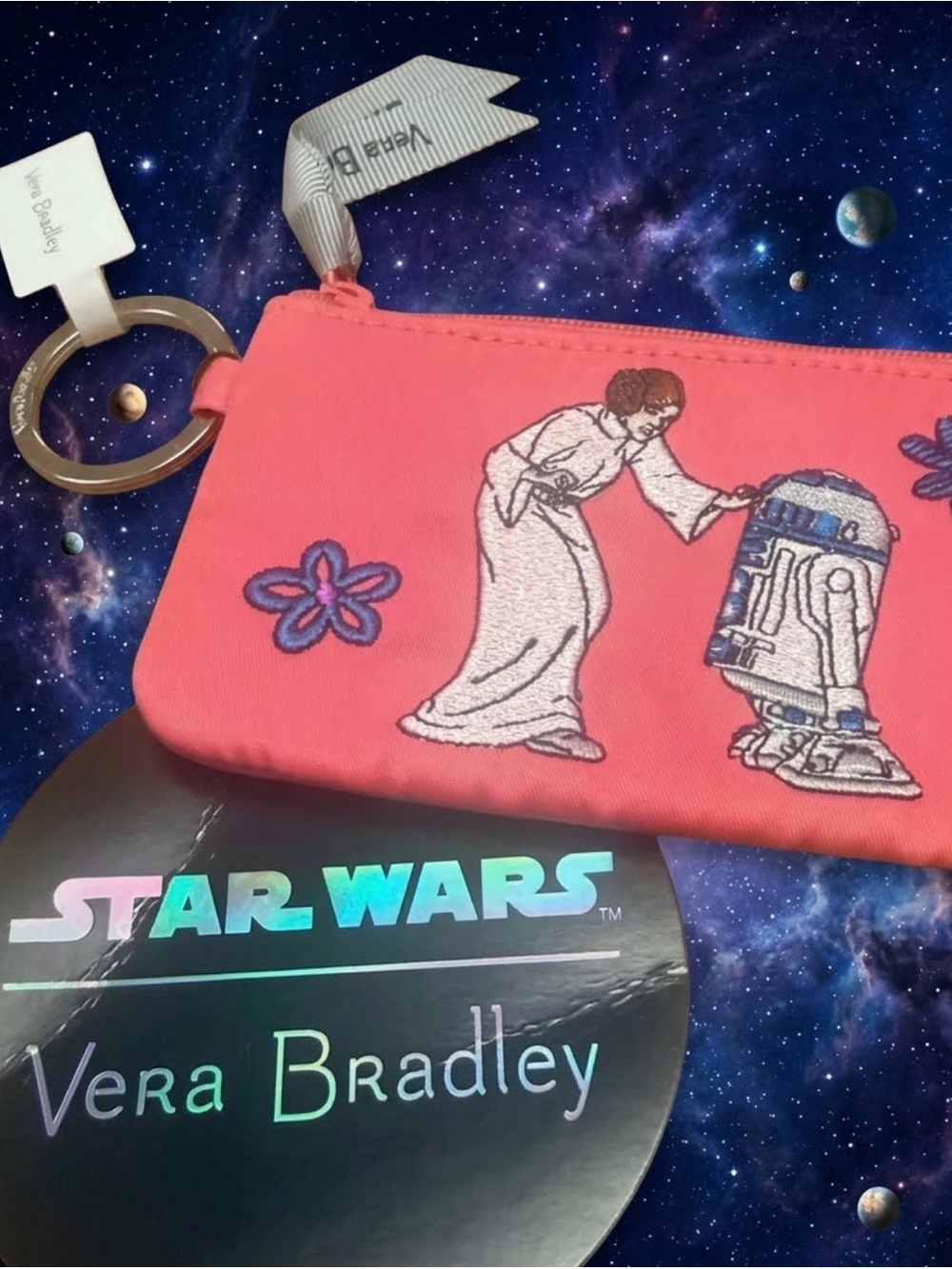 Vera Bradley x Star Wars 'The Message' Pink Zip ID Case